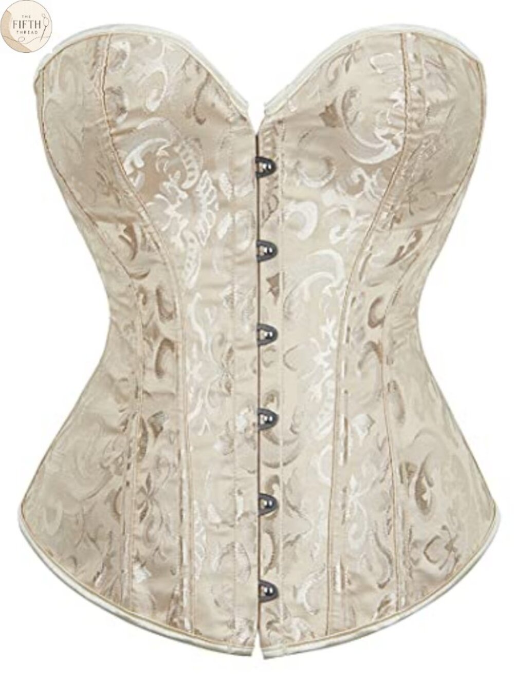 Vintage Floral Denim Overbust Corset Bustier Top